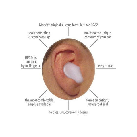 Mack's, Pillow Soft Silicone Putty Earplugs, 2 Pair Mack's