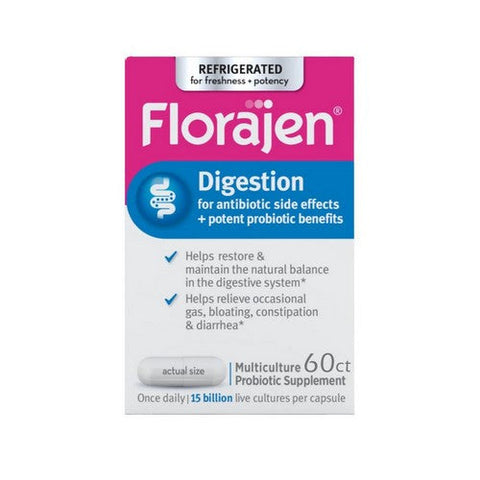 Florajen, Florajen 3 High Potency Probiotic Unique Multiculture Formula Capsules, 60 caps Florajen