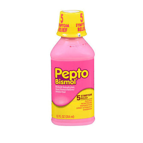 Pepto-Bismol, Upset Stomach Reliever Antidiarrheal, Original 12 oz Pepto-Bismol