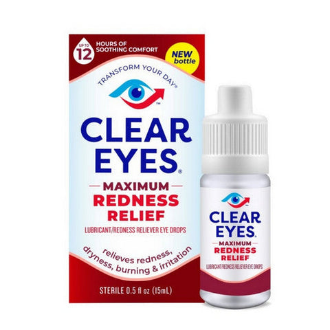 Clear Eyes, Maximum Redness Relief Eye Drops, 0.5 oz Clear Eyes
