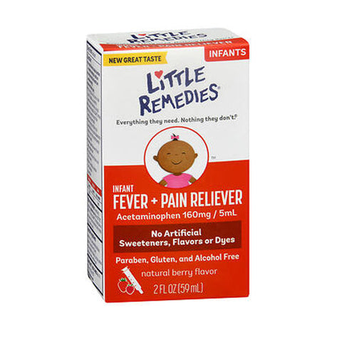 Little Remedies, Acetaminophen Infant Fever Plus Pain Reliever Natural Berry, 160 Mg, 2 Oz Little Remedies