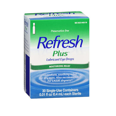 A&Z Pharmaceutical, Refresh Plus Lubricant Eye Drops Single-Use Containers, Count of 30 Refresh