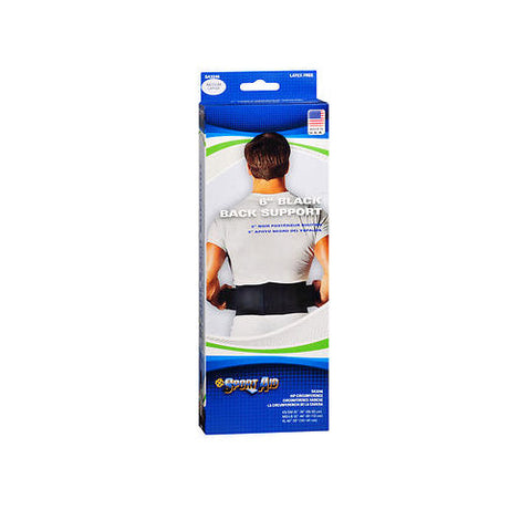 Sport Aid, Back Support 6 Inches Medium & Large Black, 1 Each Sport Aid