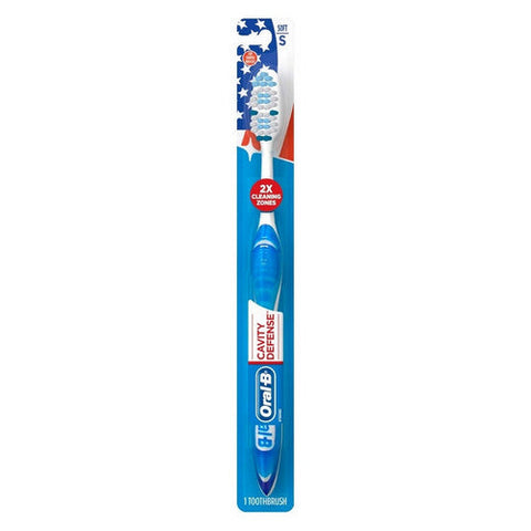 Oral-B, Cavity Defense Toothbrush With Cup Shaped Bristles & Tongue Cleaner, 1 Each Oral-B