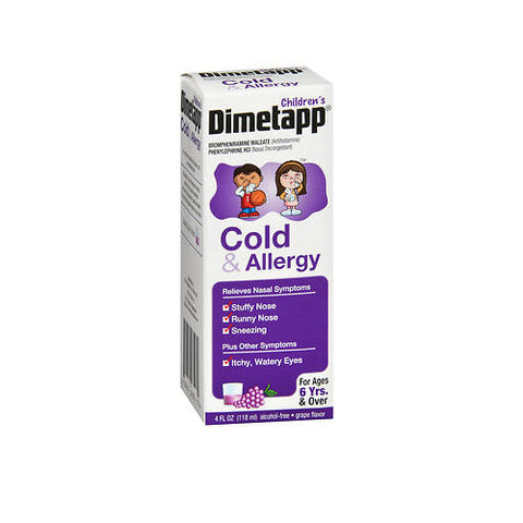 Dimetapp, Childrens Cold Allergy Elixir Liquid, Grape 4 oz Dimetapp