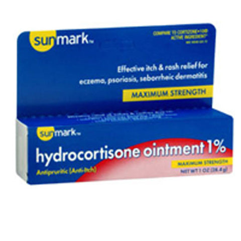 Sunmark, Hydrocortisone Ointment 1% Maximum Strength, 1 Oz Sunmark