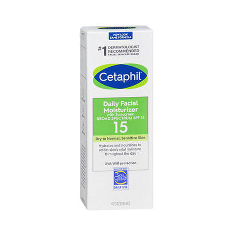 Cetaphil, Daily Facial Moisturizer Spf 15, Fragrance free 4 oz Cetaphil