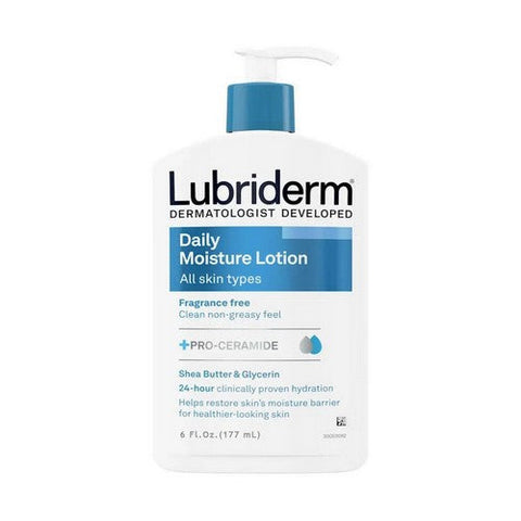 Lubriderm, Daily Moisture Lotion, Fragrance Free 6 oz Lubriderm
